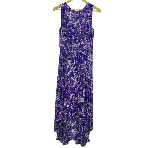 NWOT Coldwater Asymmetric Floral Maxi Dress Size 6 Watercolor Forest Fairy Y2K - Picture 1 of 11